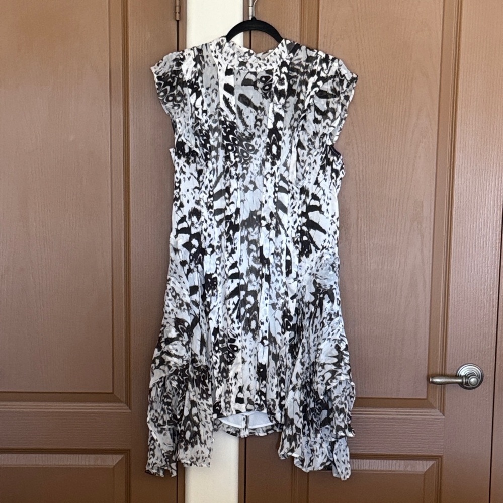Allsaints Black and White Patterned Women's Dress